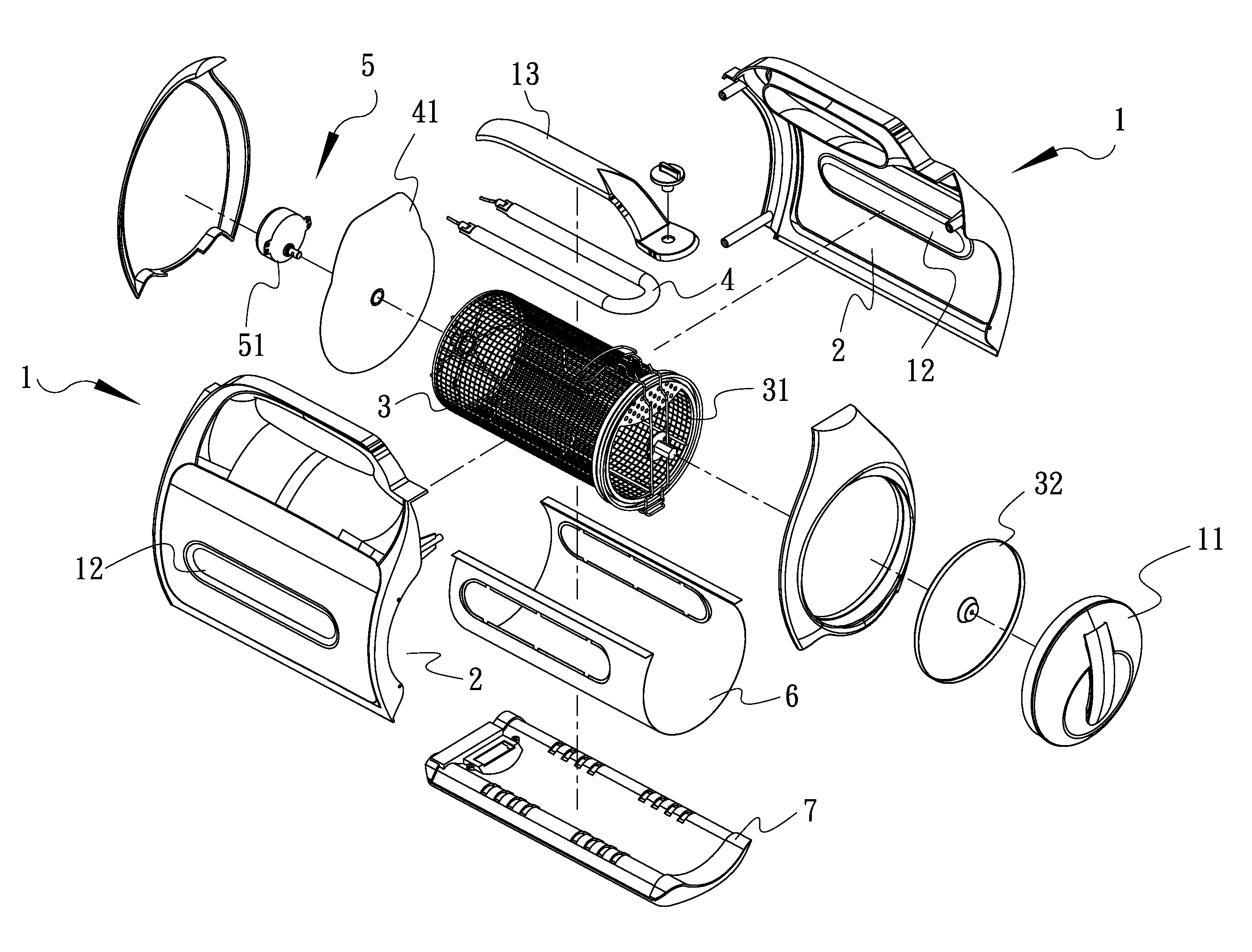 Portable electric potato strips baking device