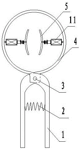 Artificial supplementary handheld electric persimmon tree girdling device with push-pull electromagnet reducing branch clamping function