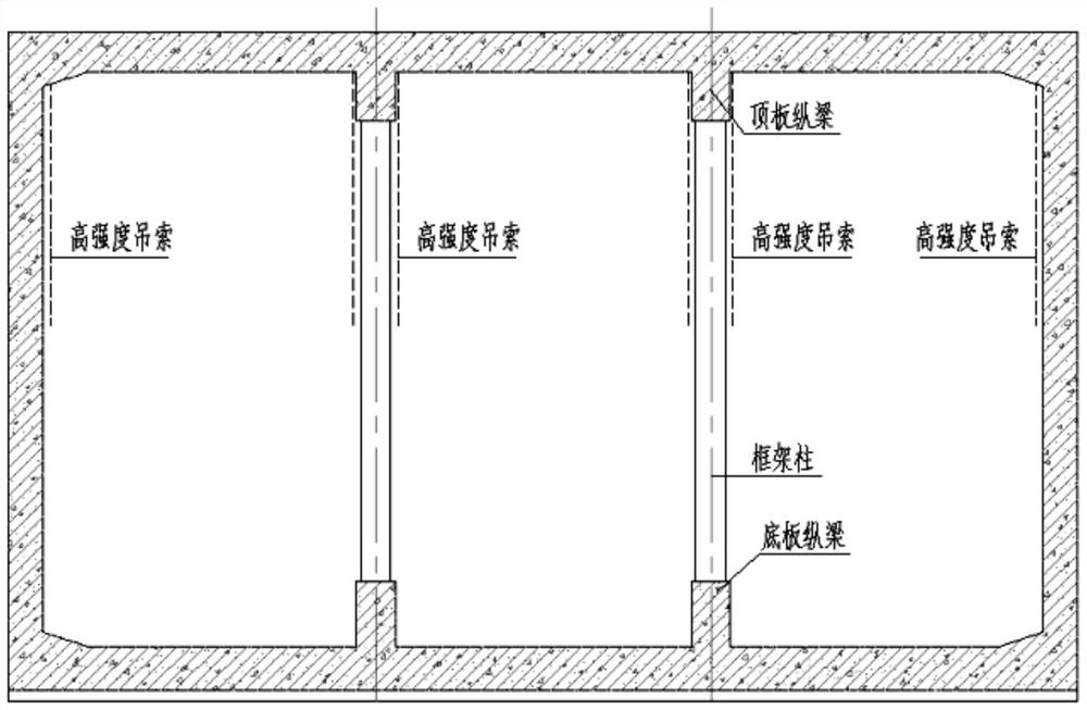 Open cut station with station middle plate structure as damper and construction method thereof