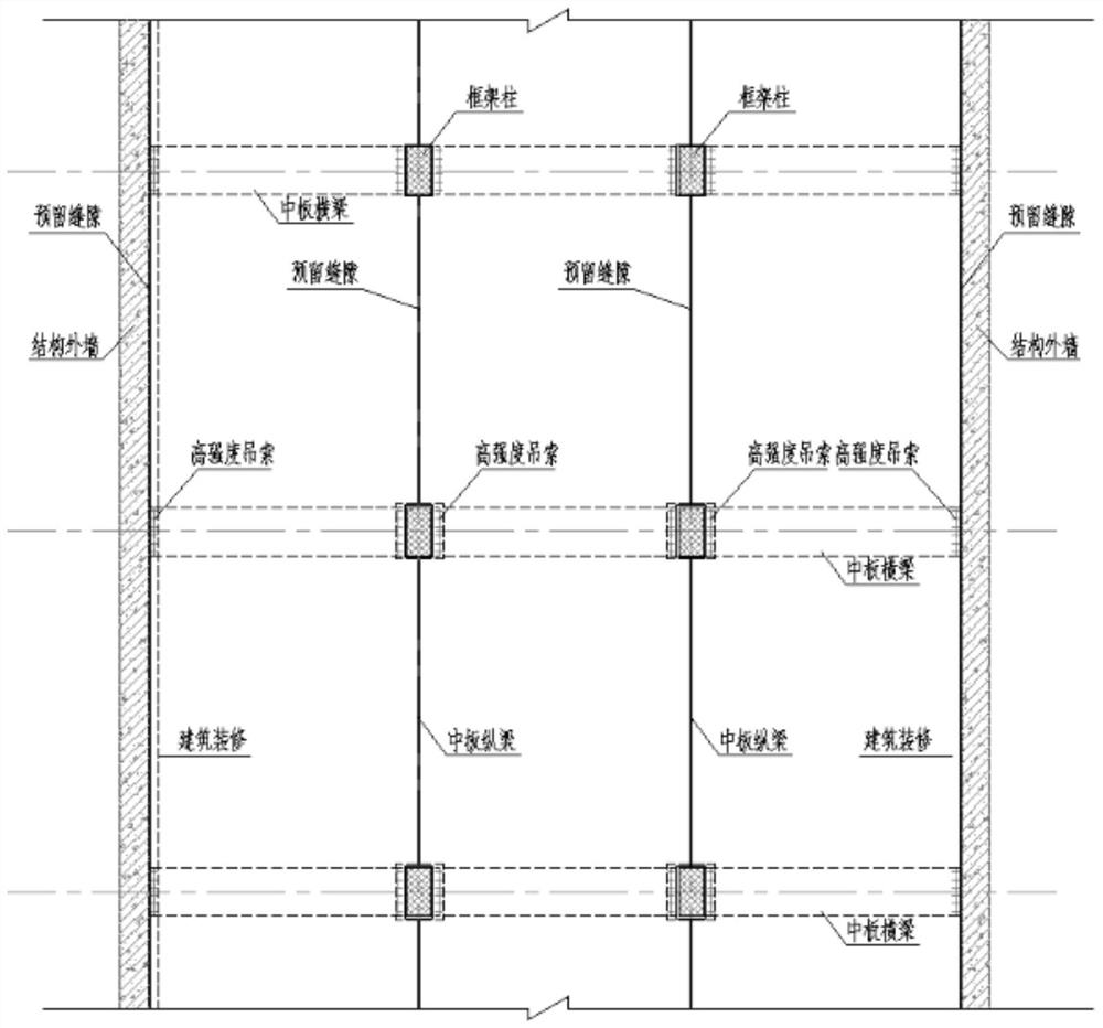 Open cut station with station middle plate structure as damper and construction method thereof