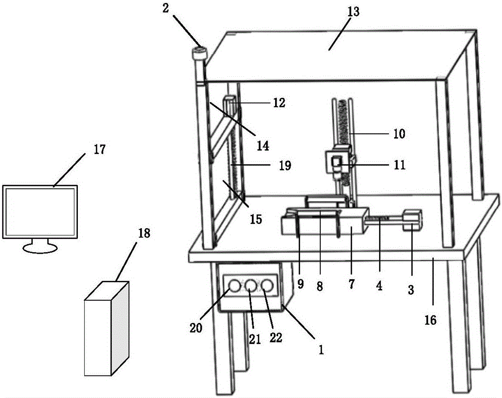 Device and method for detecting size of internal groove of small-size workpiece through asynchronous exposure of multipoint light source