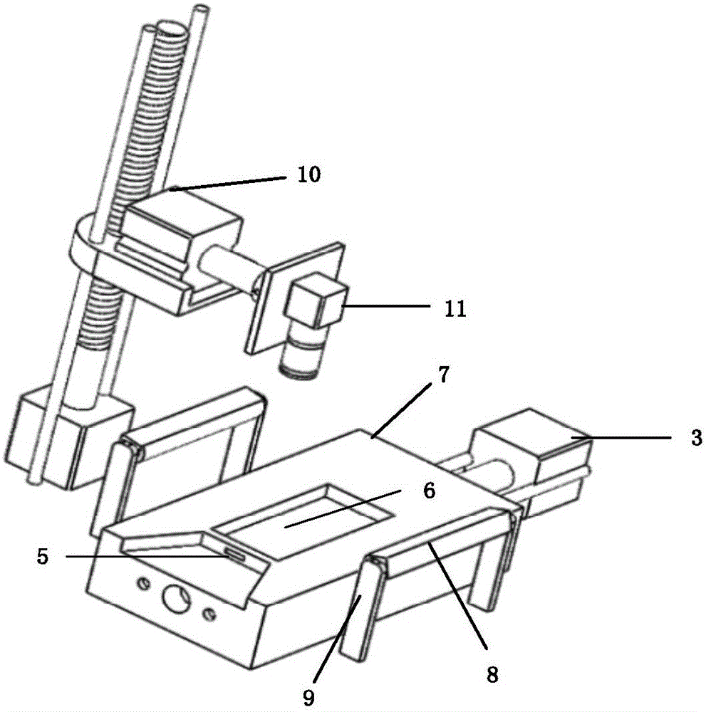 Device and method for detecting size of internal groove of small-size workpiece through asynchronous exposure of multipoint light source