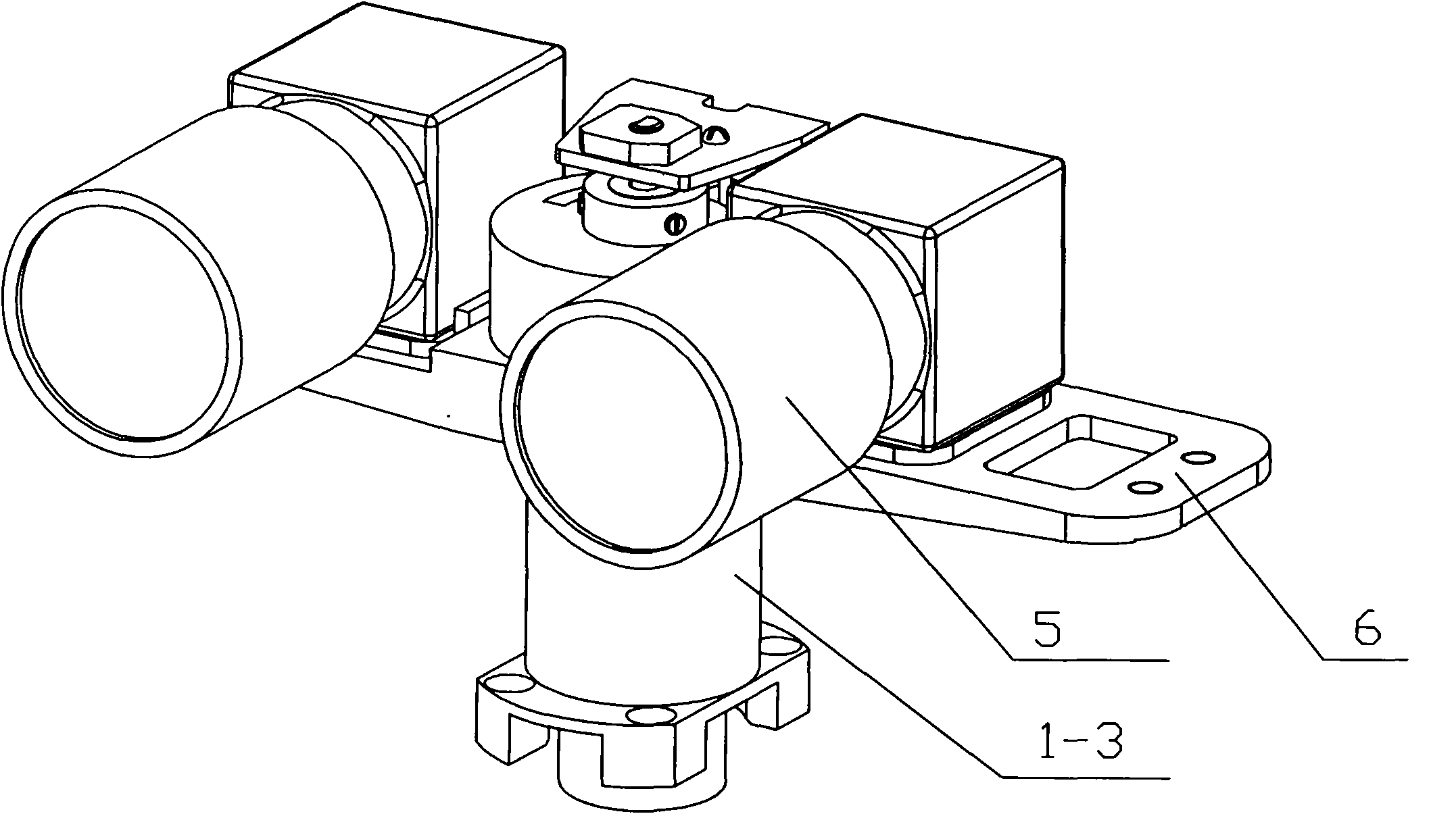 Humanoid robot head based on bevel gear differential coupling mechanism