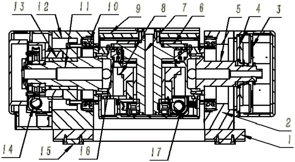 Flattening high-precision double-shaft rotary table for part manufacturing