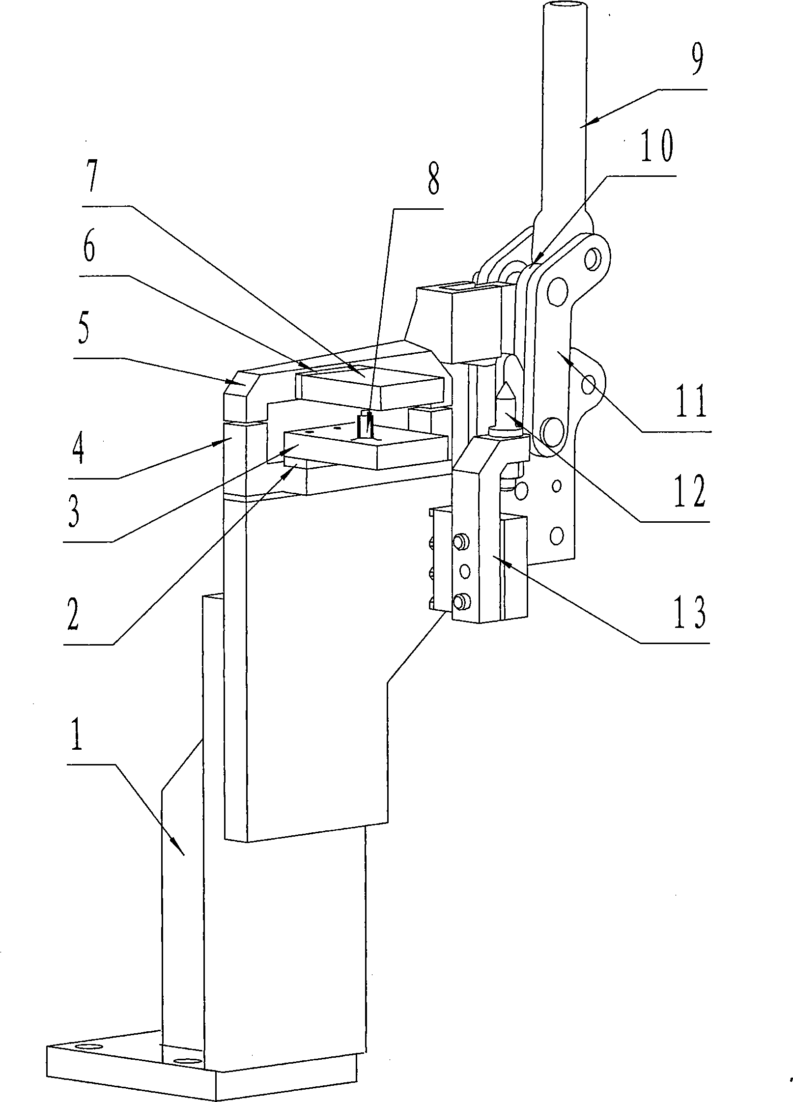 Projection welding nut welding clamp