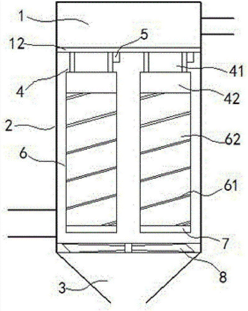 Dust removing method of spring tube dust remover