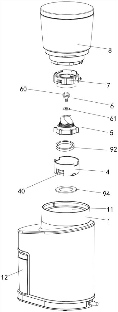 Bean grinder convenient to clean