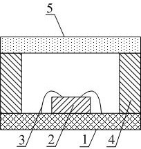 Wafer-level packaging structure and packaging method of floodlighting module