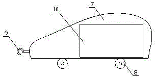 Construction material feeding and conveying method for slope construction