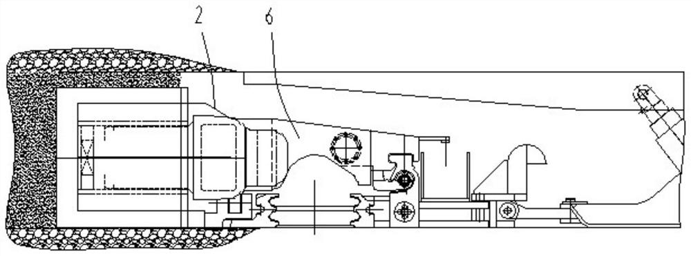 Cutting transmission main body part structure