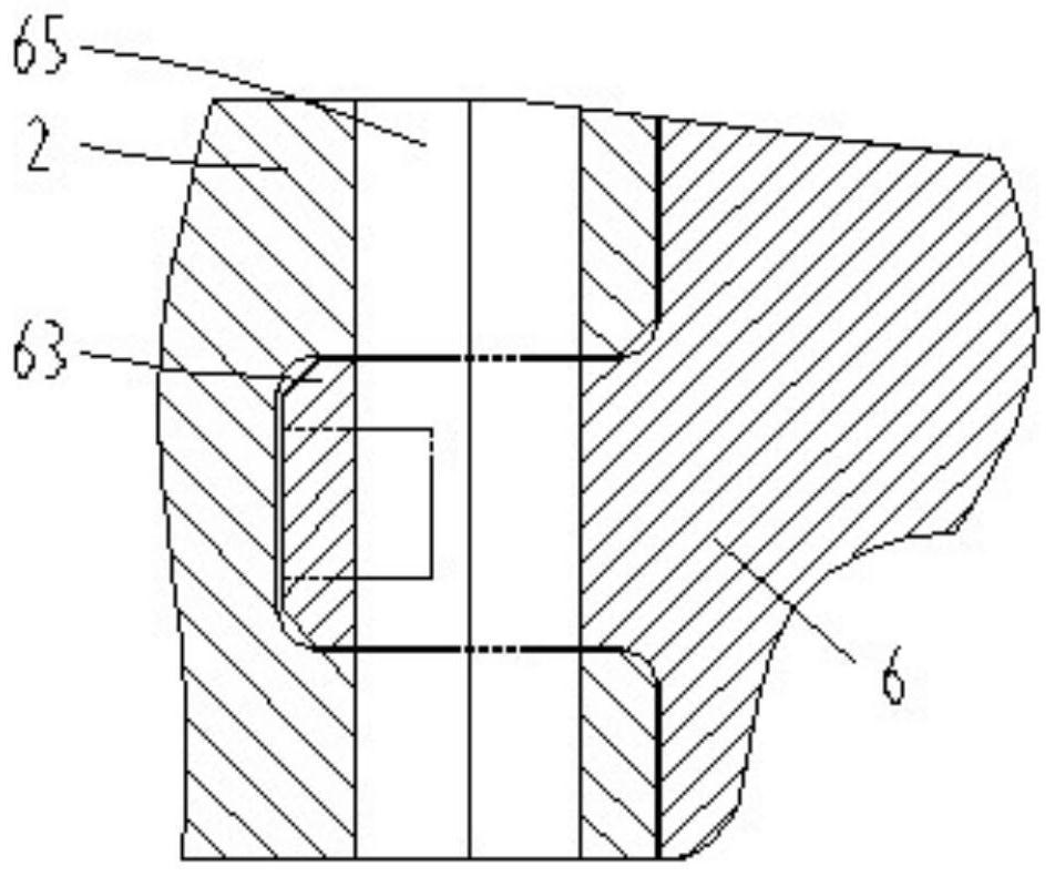 Cutting transmission main body part structure