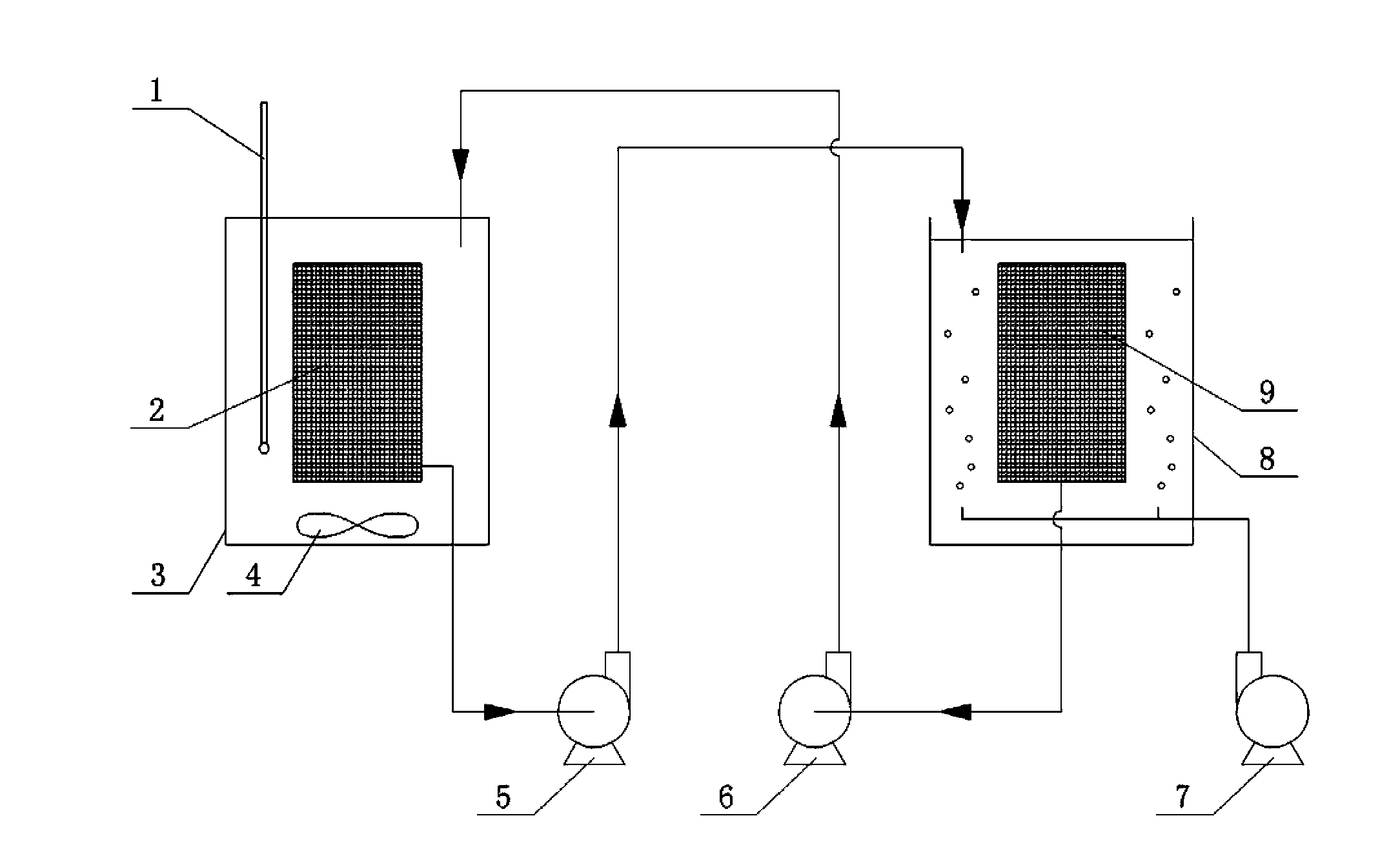 Dynamic membrane anaerobic-aerobic circular integration sewage treatment method