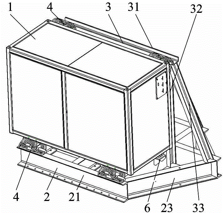 Vibration test clamp for frequency converter