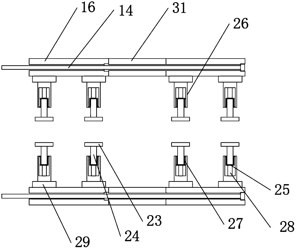 Rotating device used for machining of tubular materials and facilitating fixing