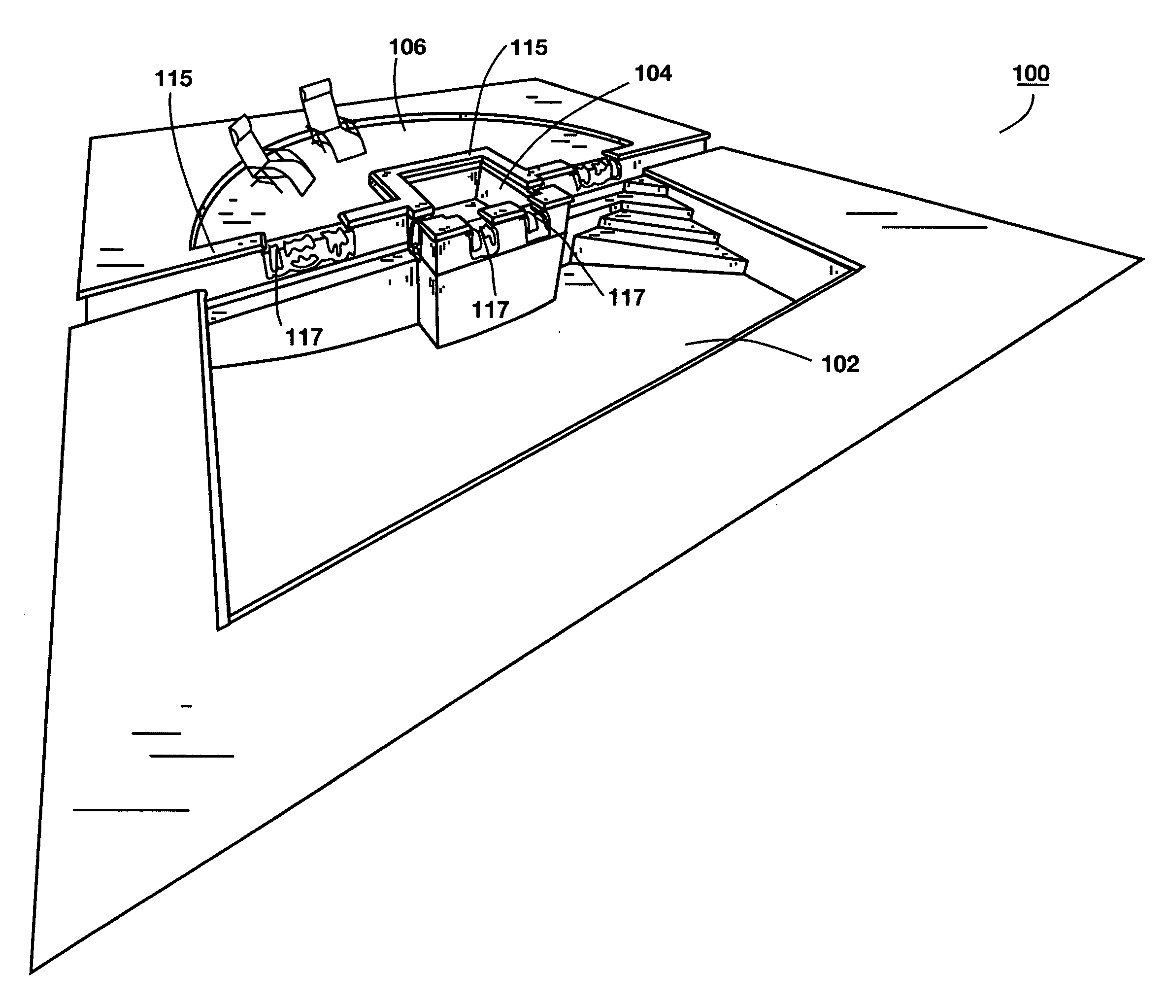 Integrated poolscape comprised of pre-fabricated elements and related methods