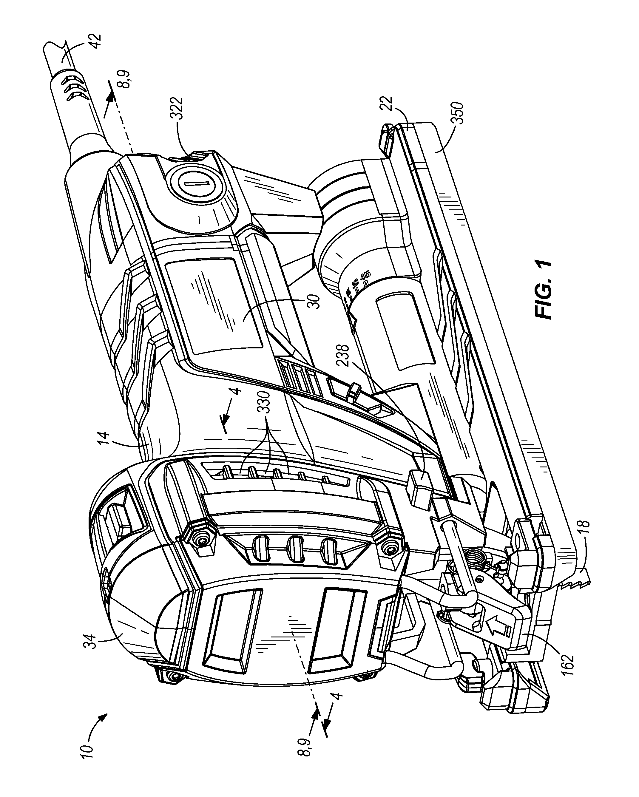 Power tool with reciprocating blade