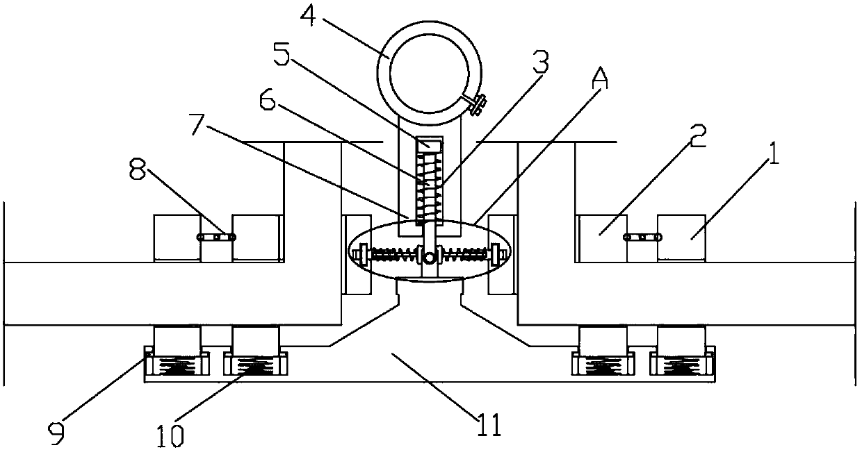 Independent suspended damping device of unmanned aerial vehicle exhaust pipe