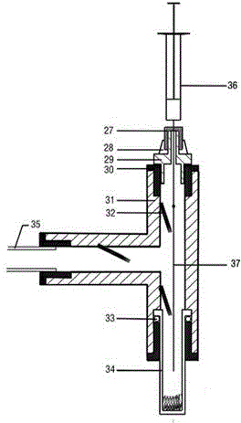 SF6 local discharge decomposing device with micro-water injector and experiment method