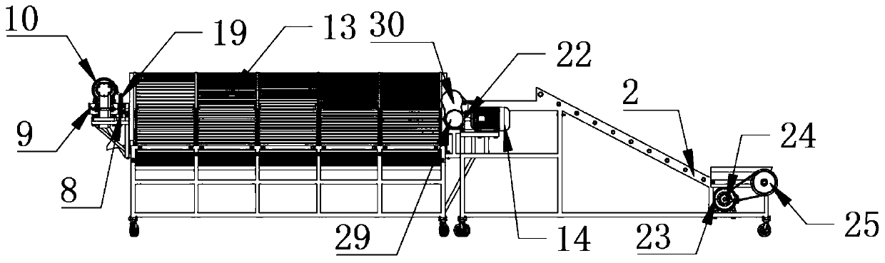 Aggregated rock screening device for industrial building and use method thereof