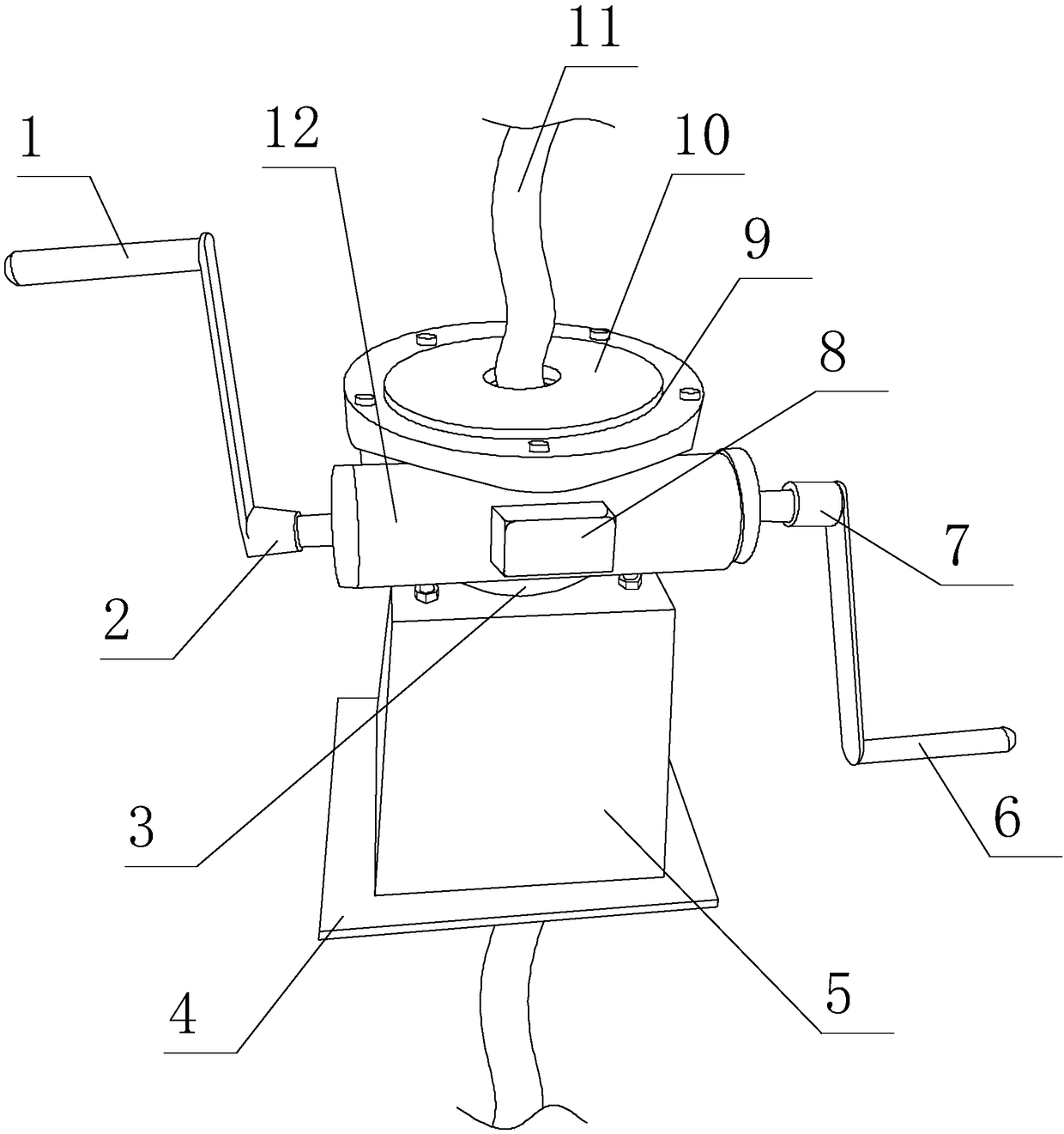 Opening and closing device of water sluice gate