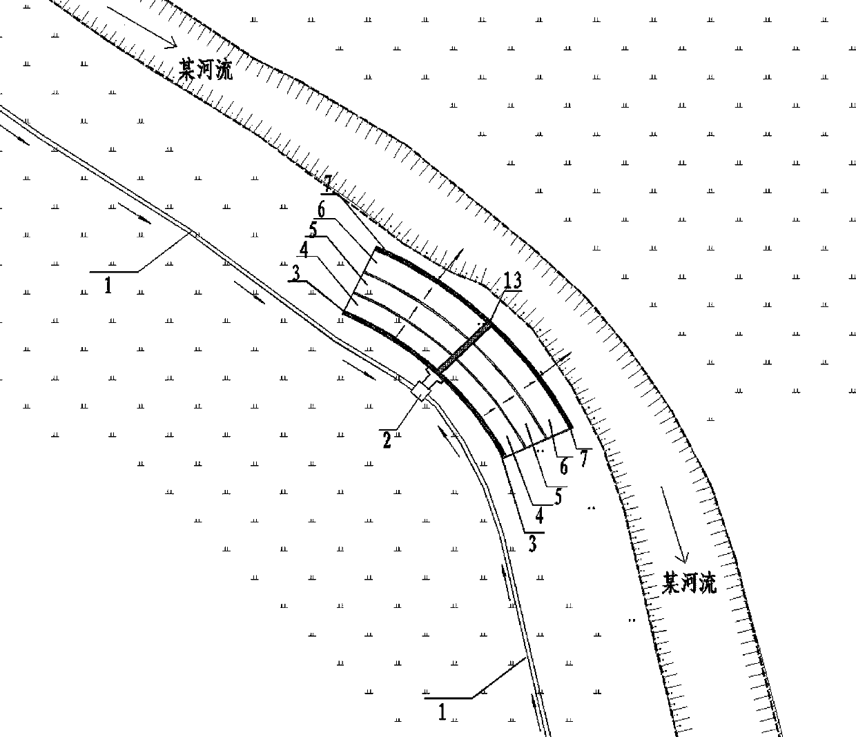 Beach platform constructed wetland system for reducing entering-river non-point source pollution