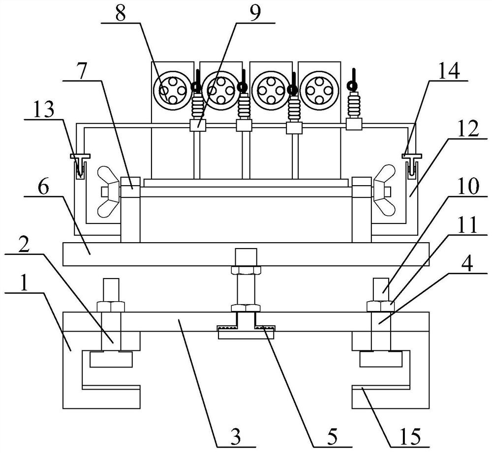 Thread jumping prevention device for textile processing