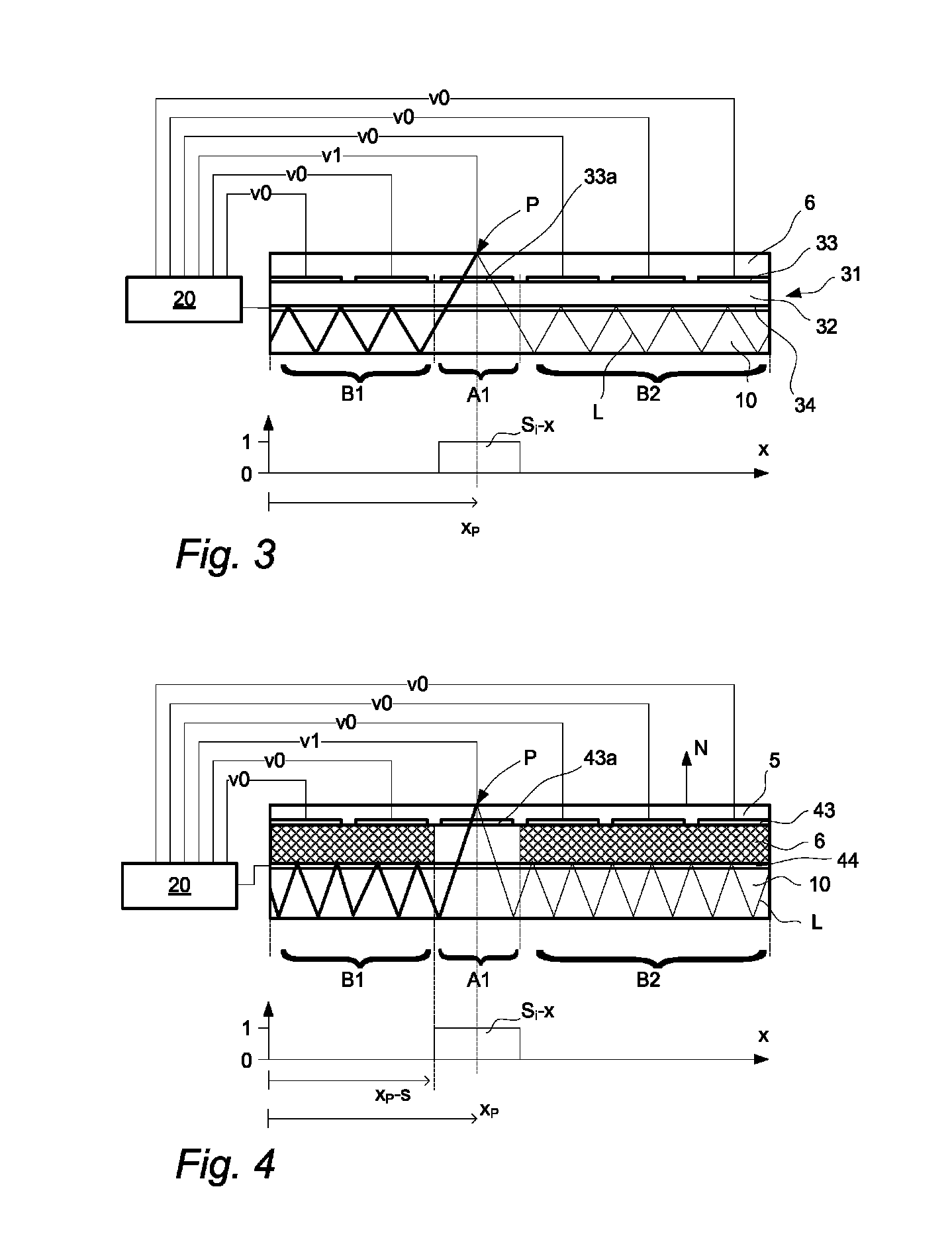 Touch surface with variable refractive index