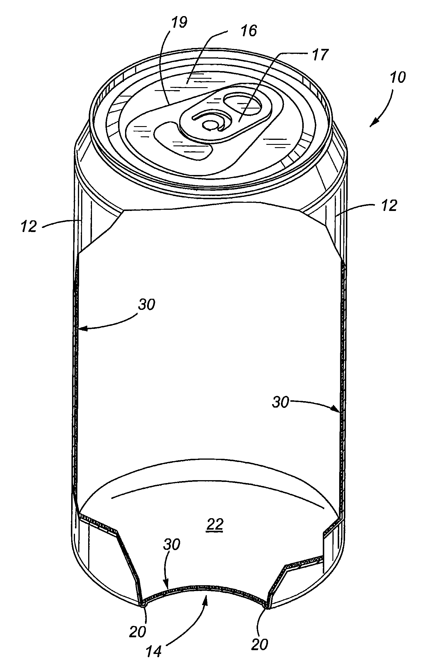 Thermal barrier liner for containers