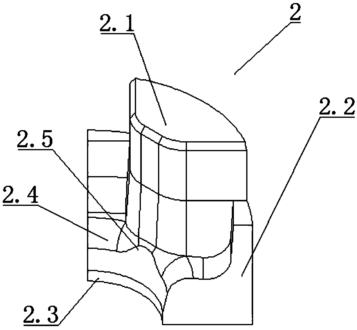 Hinge beam integral die-forging and forming combined die and hinge beam machining method thereof