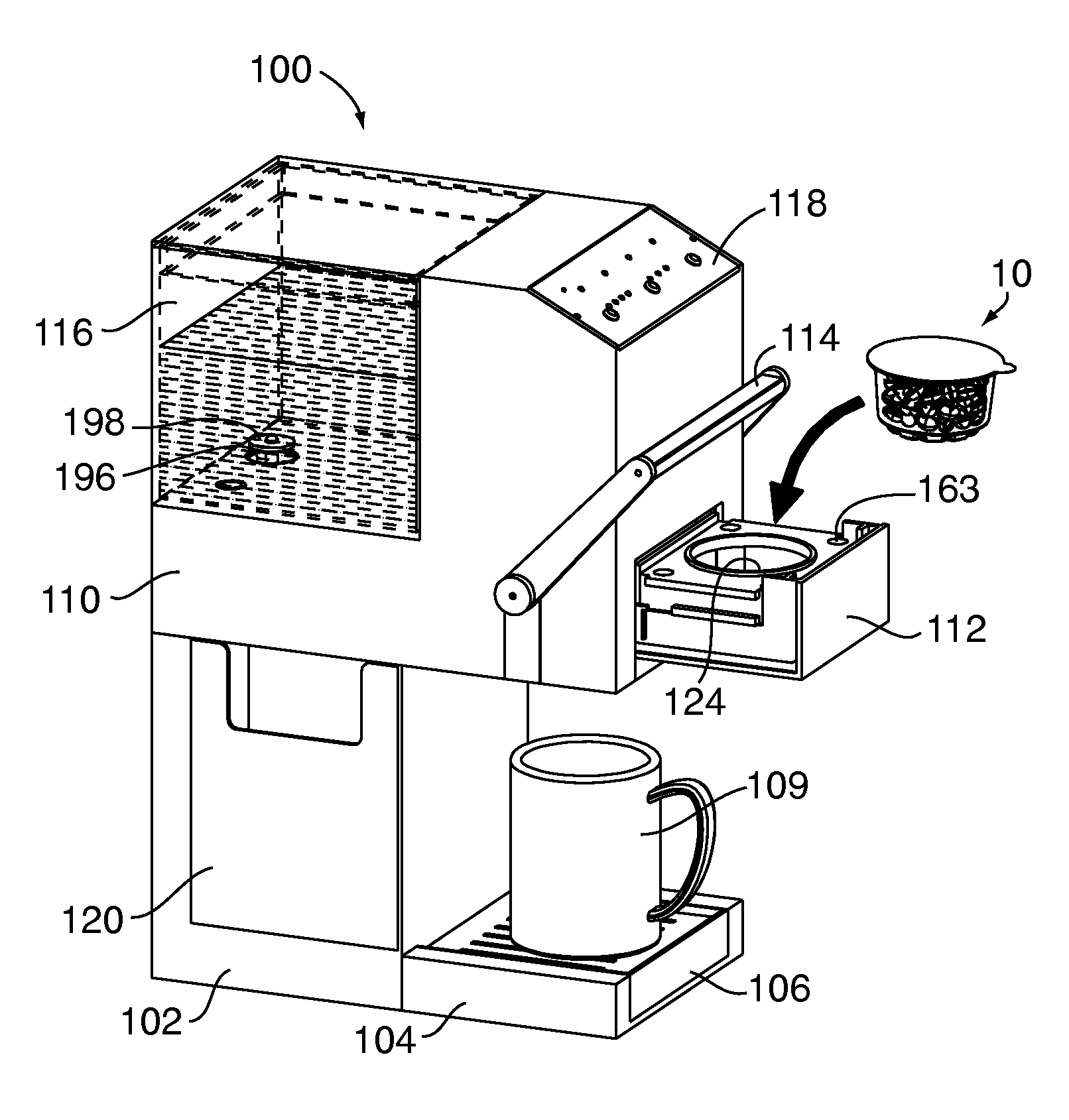 Brewed beverage appliance and method