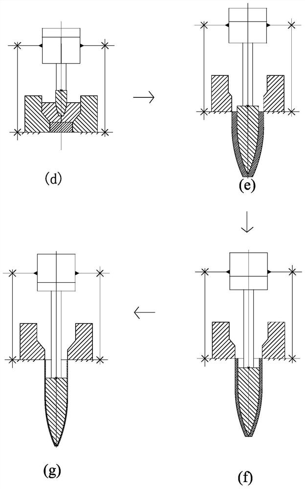 Extrusion-stretch composite forming equipment for forming large-scale cone