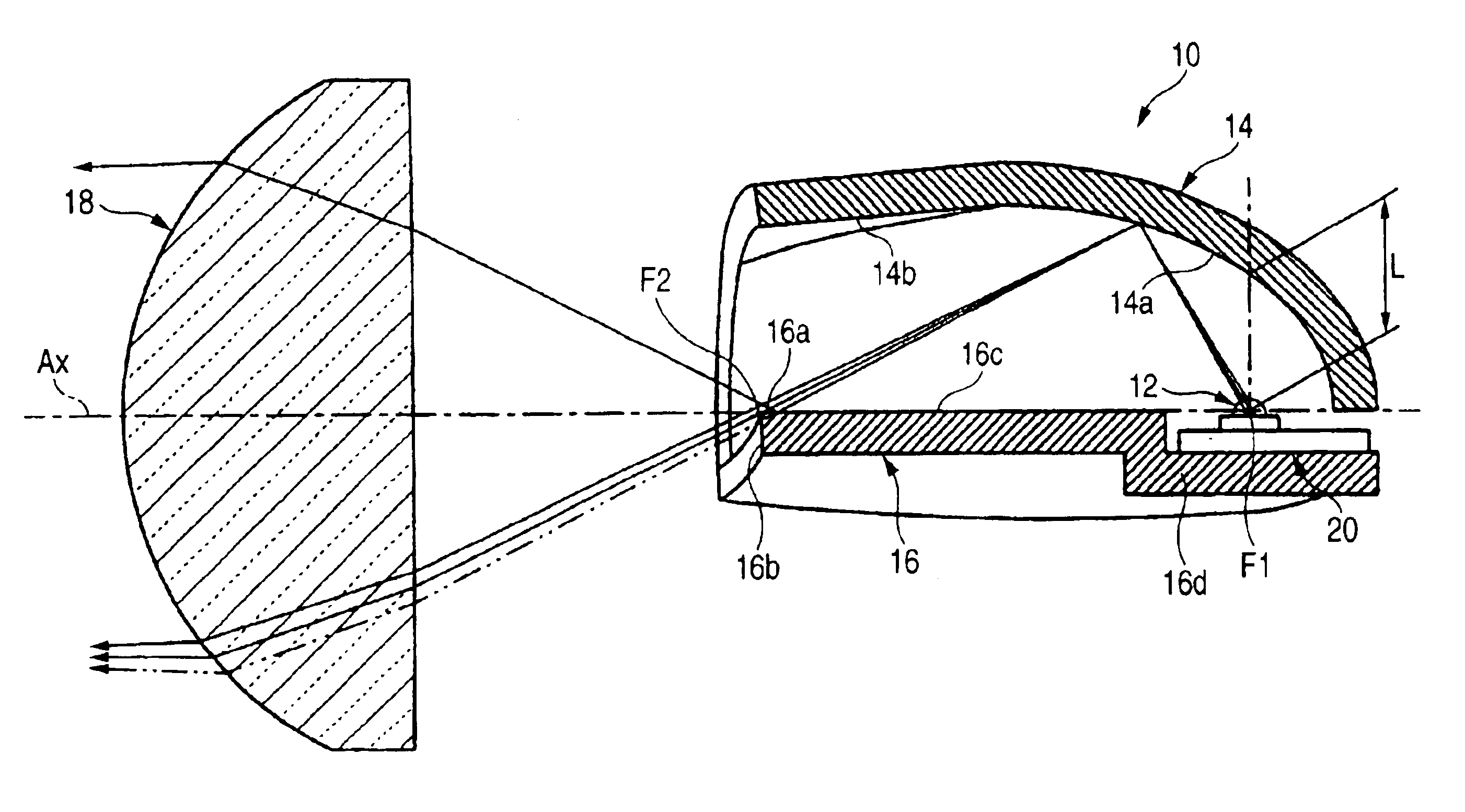 Light source unit having orthogonally disposed semiconductor light emitter