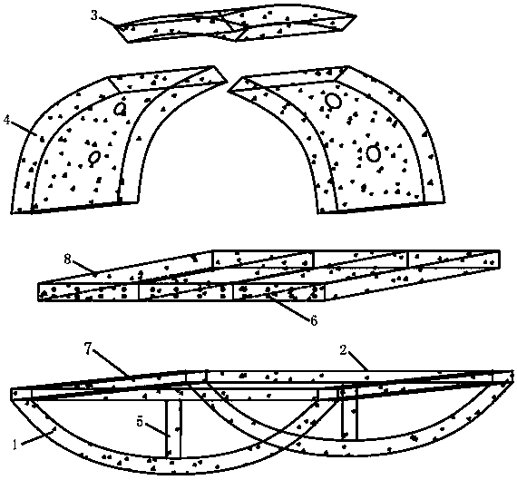 A kind of support method of semi-closed reinforced concrete segment in deep coal mine