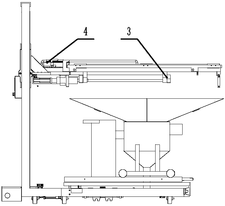 Raw material drug freeze-drying automatic feeding and discharging system