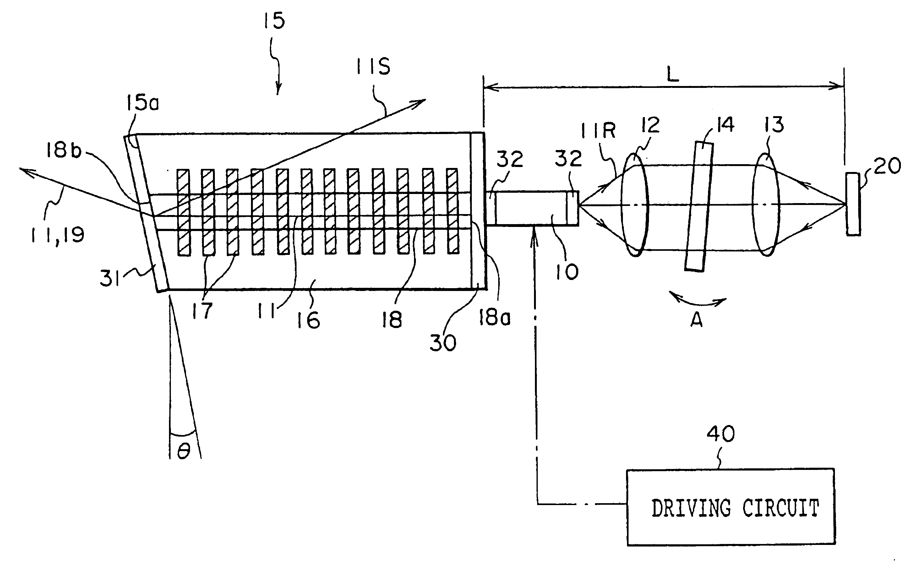 Light wavelength converting system