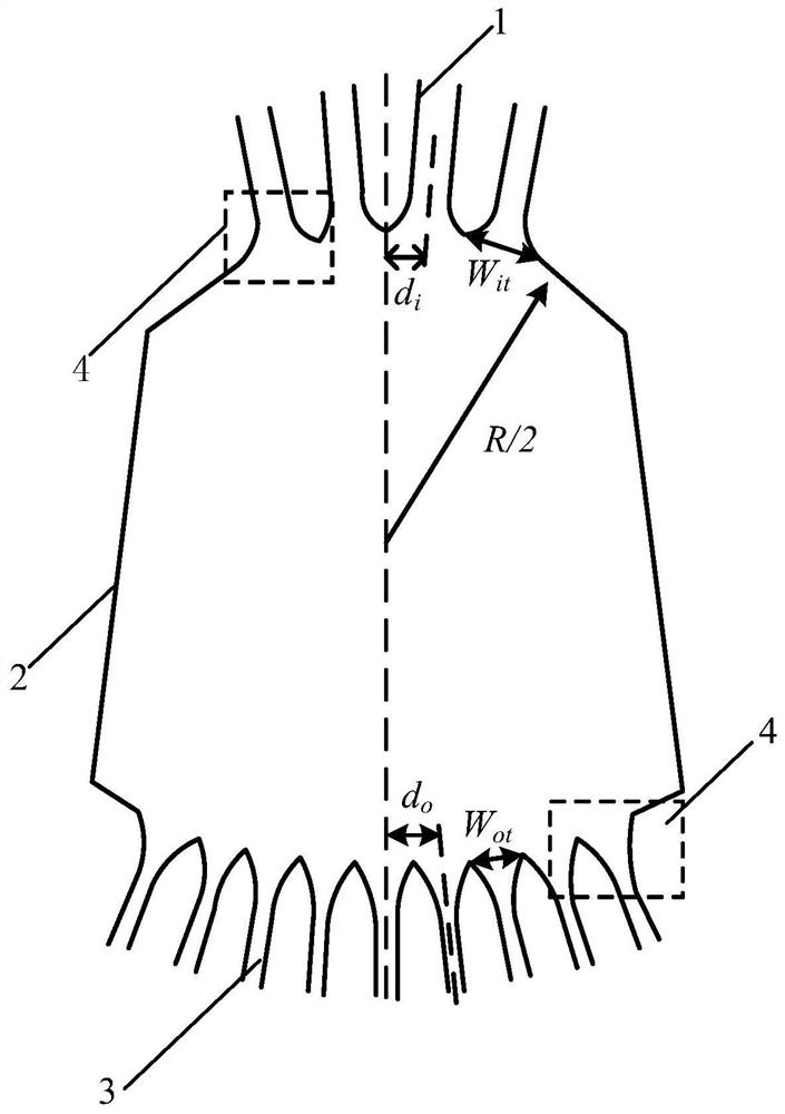 Four-channel silicon-based arrayed waveguide grating wavelength division multiplexer