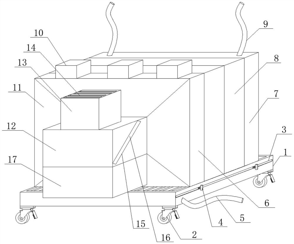 Efficient cleaning device for air conditioning equipment evaporator