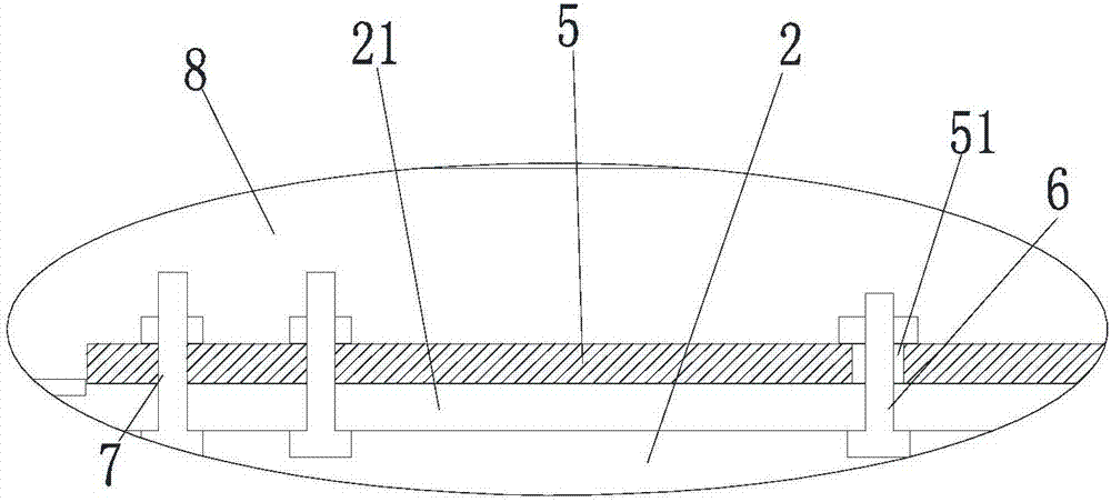 Steel-concrete combined continuous beam bridge for releasing pulling stress of carriageway slab