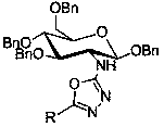 1,3,4-oxadiazole derivative containing glucosamine molecules and preparation method and application thereof