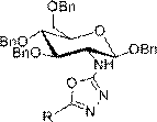 1,3,4-oxadiazole derivative containing glucosamine molecules and preparation method and application thereof