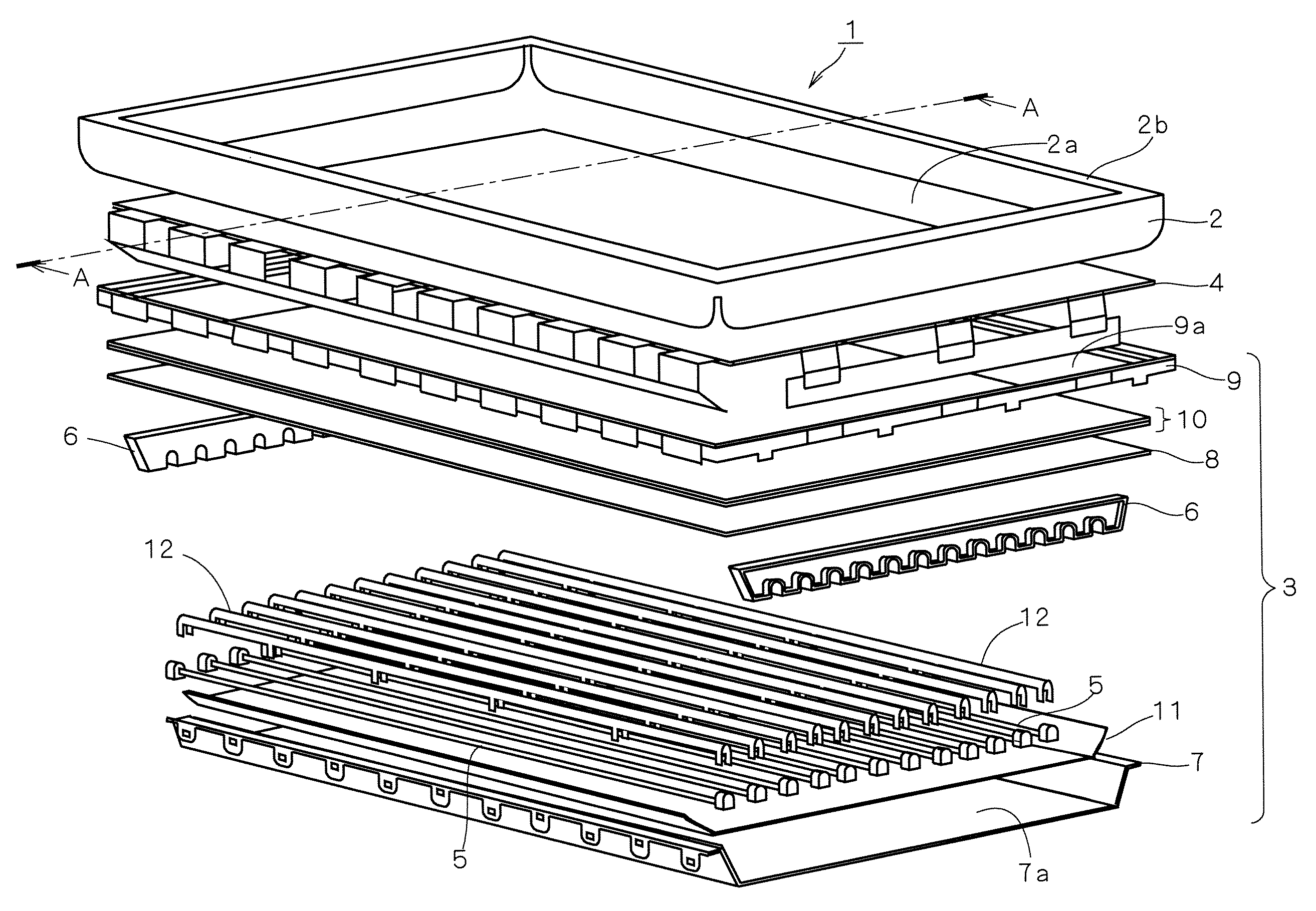 Plane light-source device