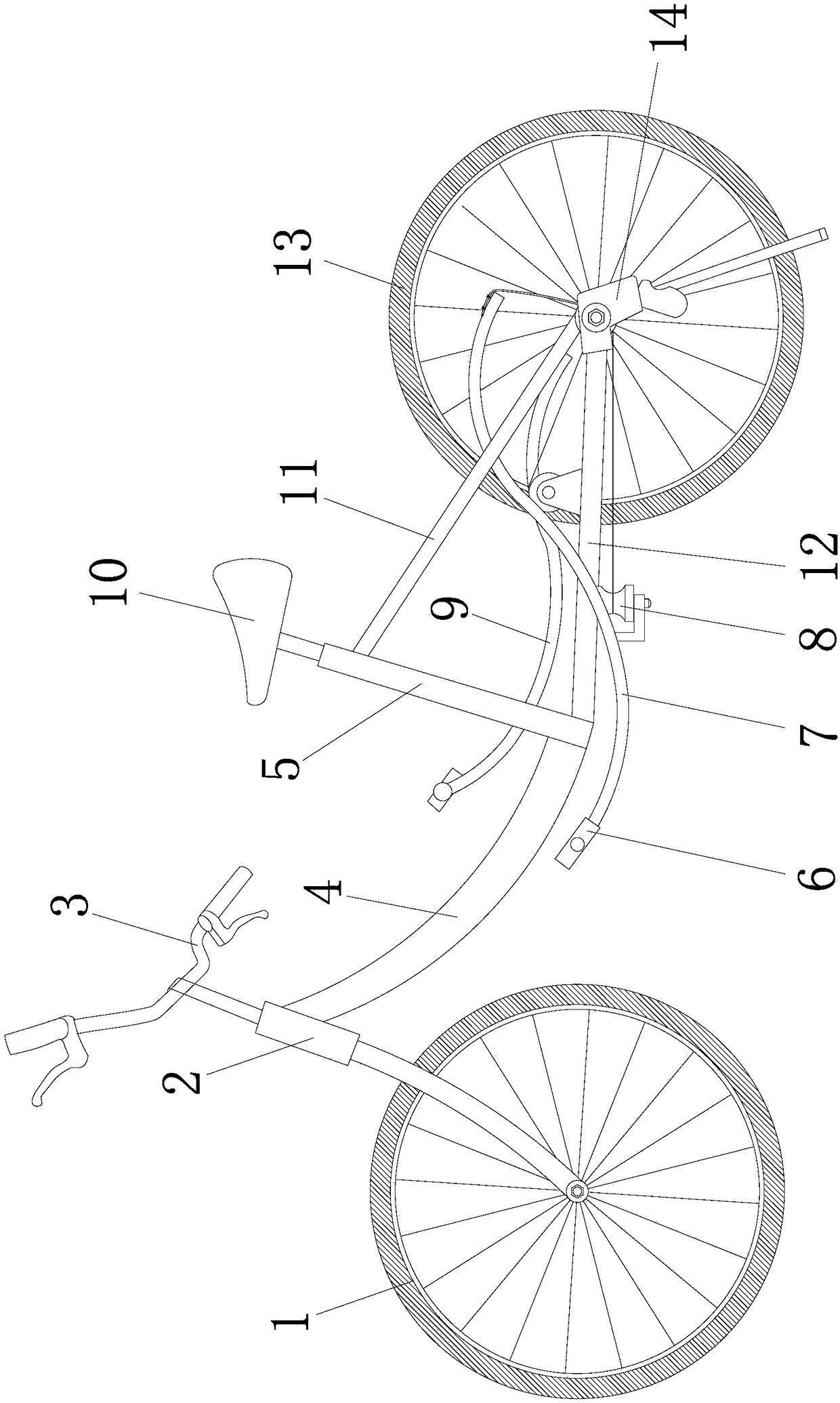 Chainless double fly linkage lever direct drive bicycle