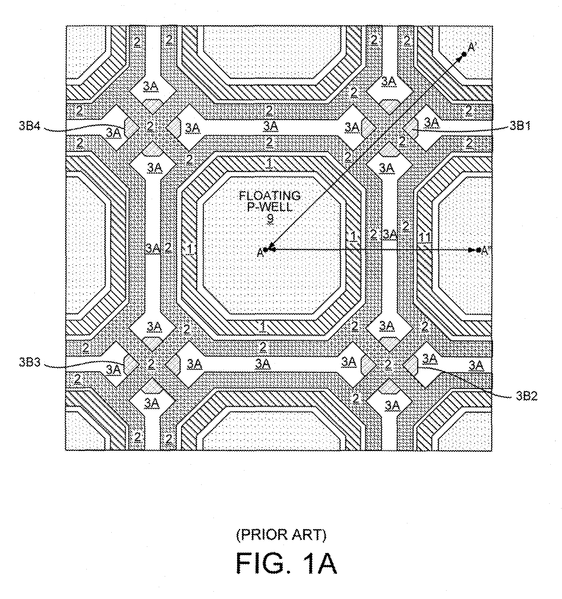 Trench IGBT with tub-shaped floating P-well and hole drains to P-body regions