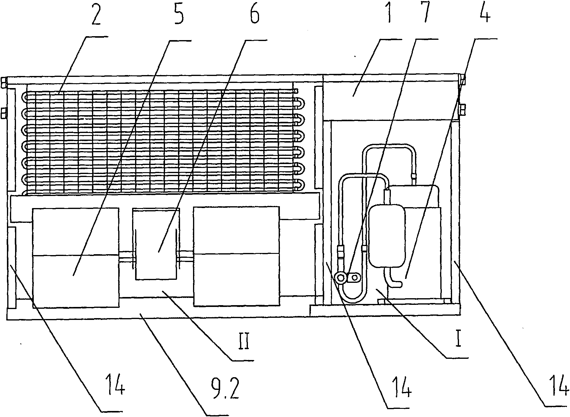 Cabinet type water source heat pump air conditioner