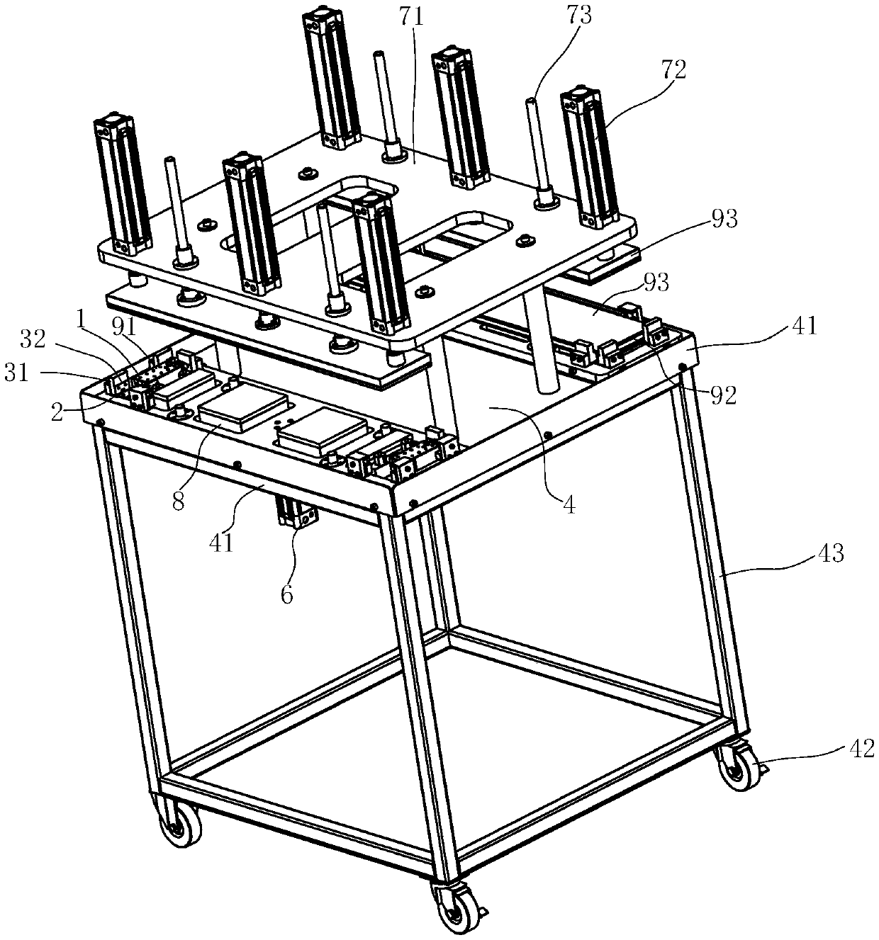 Three-workpiece simultaneous bonding tool