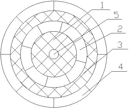 Aluminum-based carbon fiber composite core wire with real-time temperature measuring function