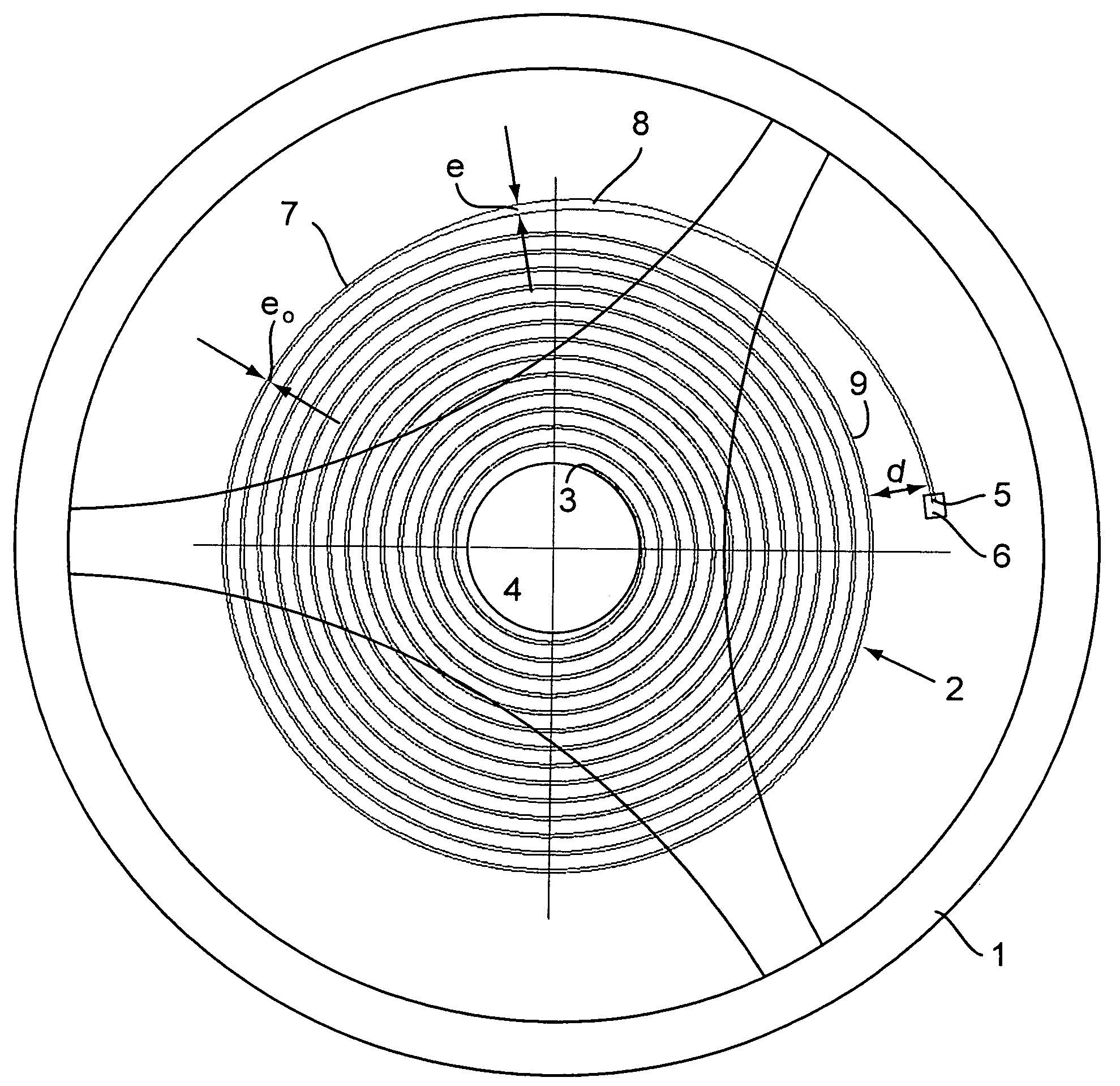 Control member with a balance wheel and a planar spiral for a watch or clock movement