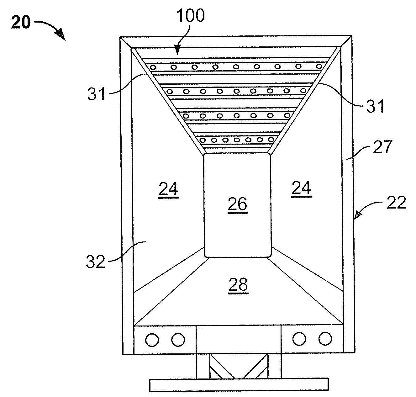 Integrated LED Light Bars and Roof Structure for Trailers