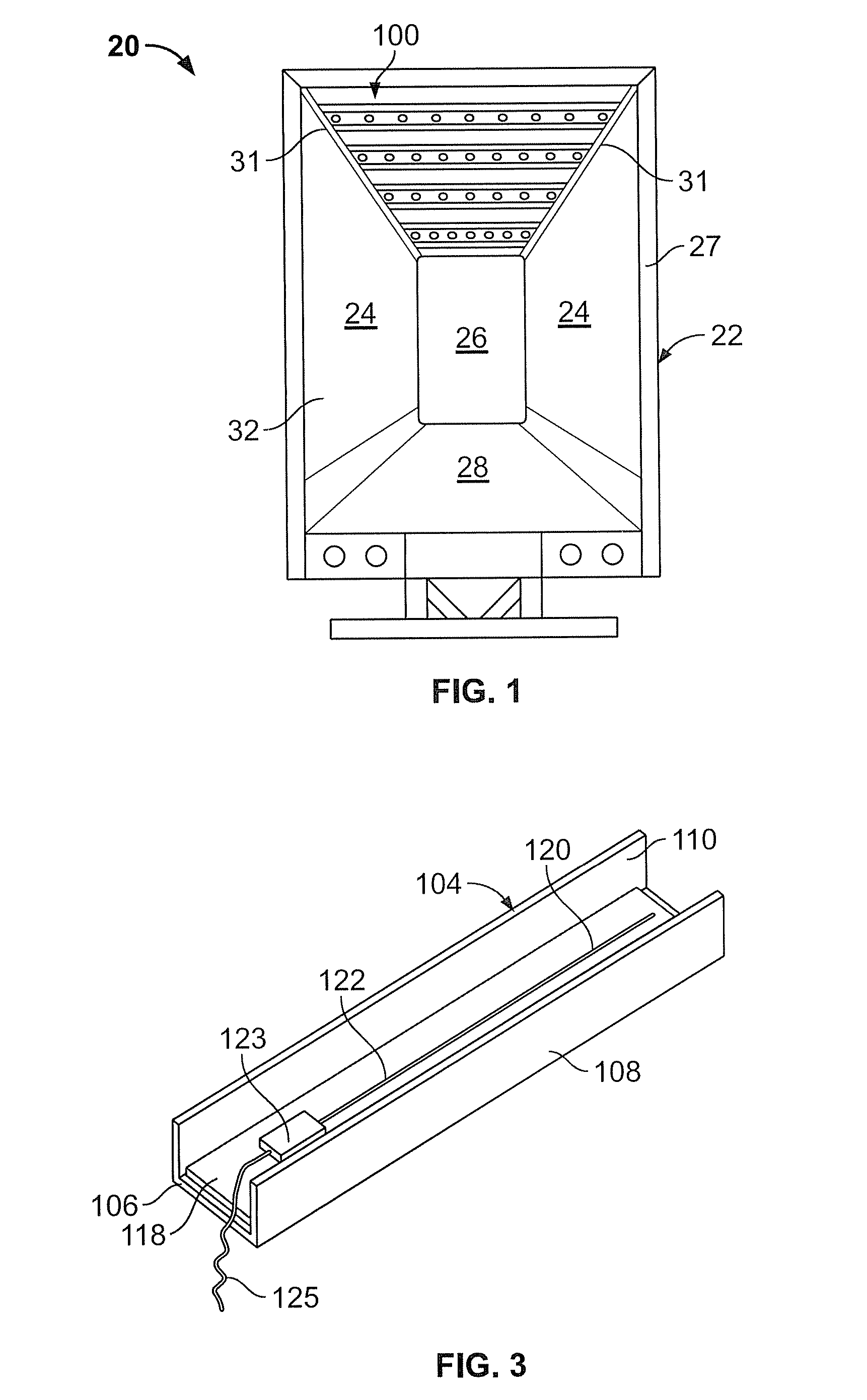 Integrated LED Light Bars and Roof Structure for Trailers