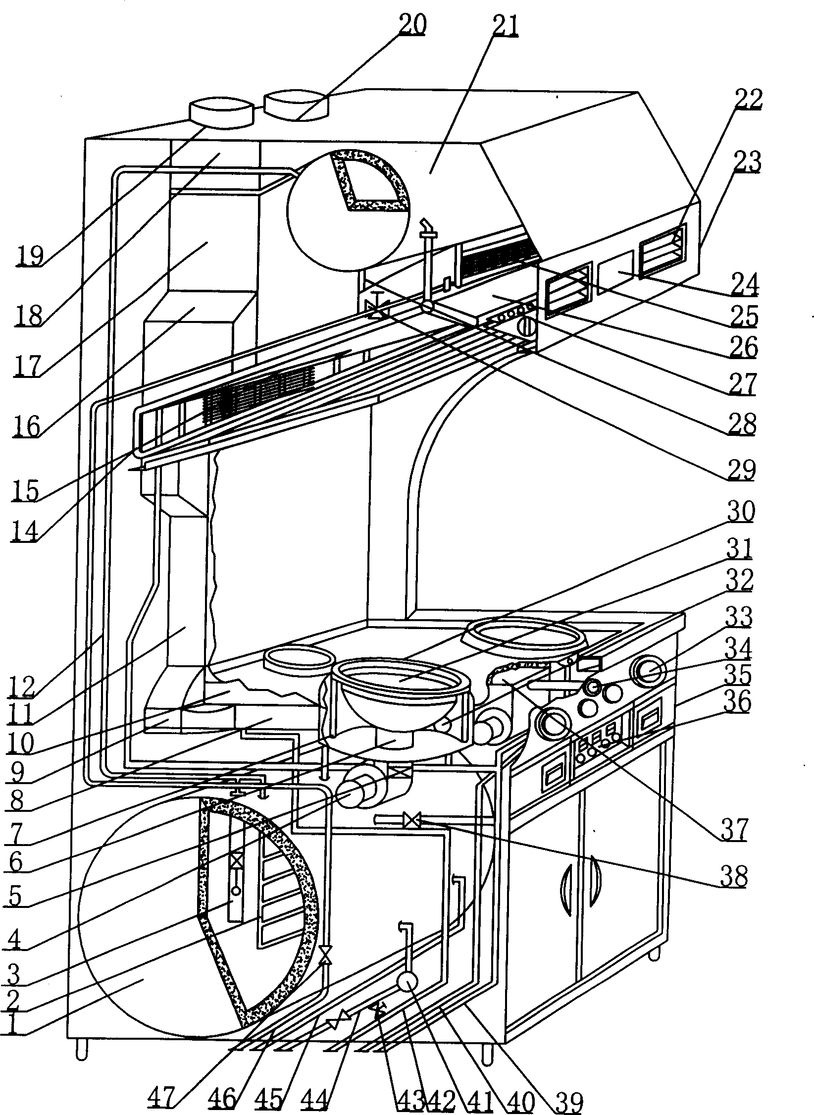 Combined heat storage and heating stove and its operating method